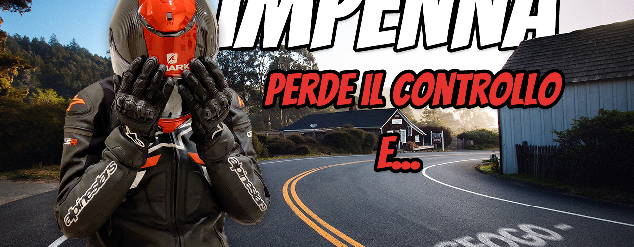 impenna la moto e perde il controllo