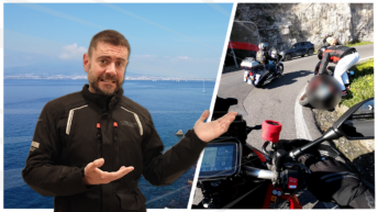 Raduno in Moto in Costiera Amalfitana TRK Italia, un Caffè tra Amici! Aiuto un motociclista dopo un incidente!