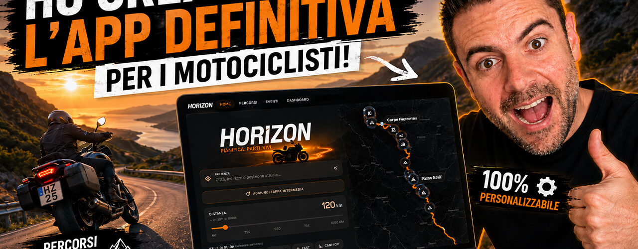 Ho creato HORIZON l’app per creare PERCORSI PERFETTI in MOTO!
